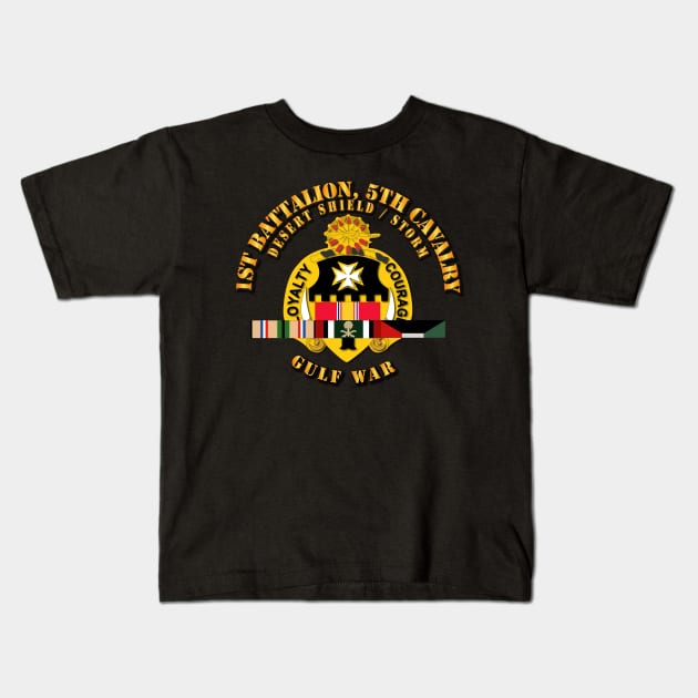 1st Battalion, 5th Cavalry DS w SVC Kids T-Shirt by twix123844